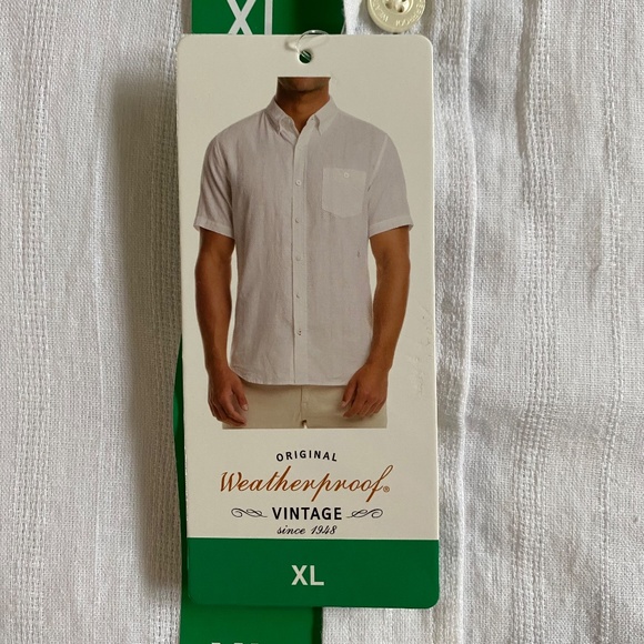 Weatherproof Vintage Linen/Cotton Woven Shirt, White, X-Large, NWT - Picture 5 of 16